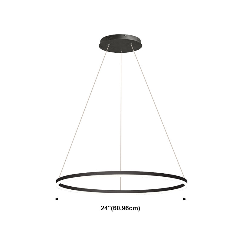 Contemporary Circle Shape Pendant Chandelier Metal 1-Light Pendant Lighting