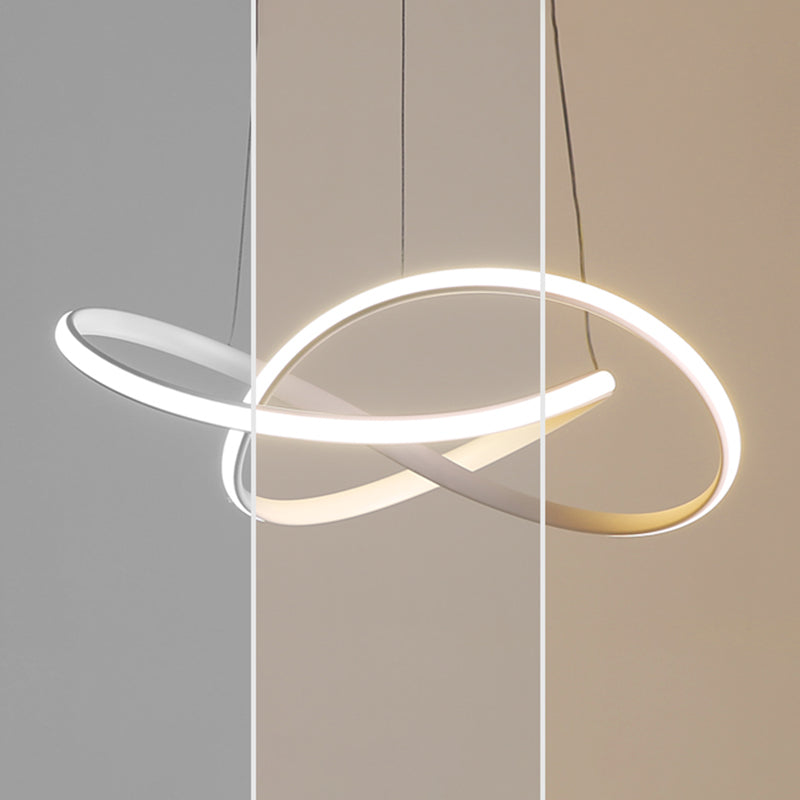 Modern Style Hanging Lighting Fixture Household Linear LED Chandelier for Sitting Room