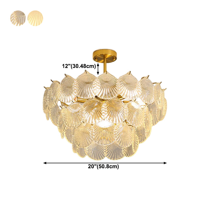 Glass Chandelier Pendant Light Nordic Style Hanging Light Fixture