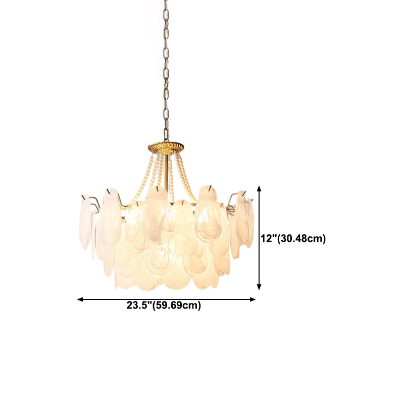 Ceiling Pendant Light Modern Style Glass Hanging Chandelier for Living Room