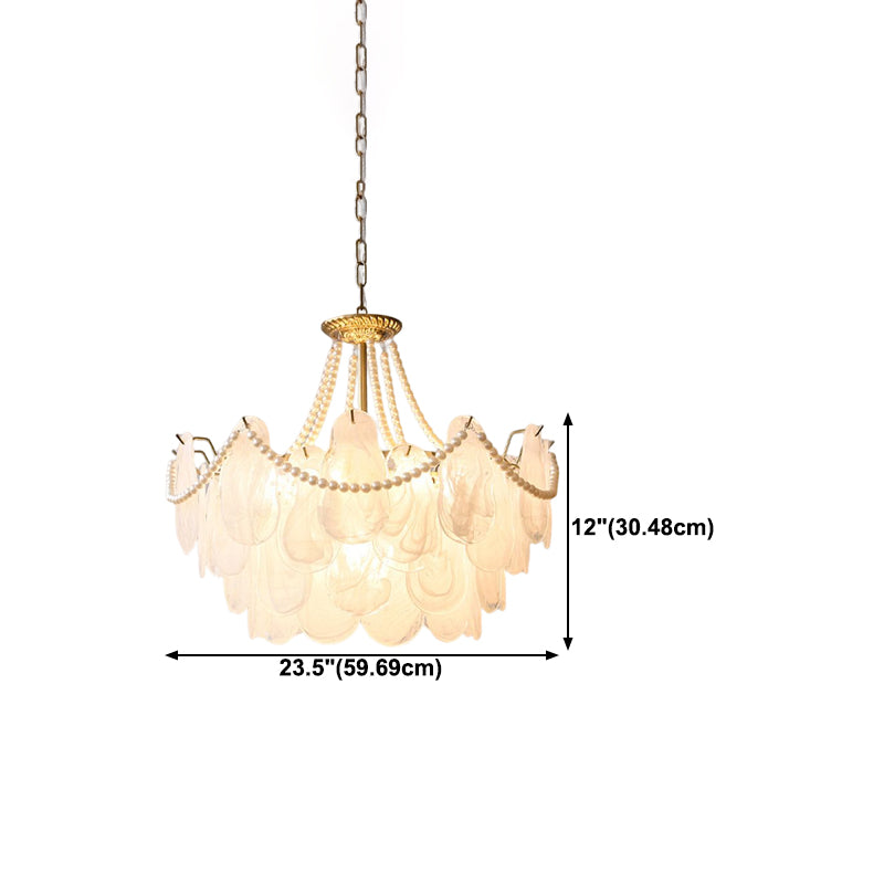 Ceiling Pendant Light Modern Style Glass Hanging Chandelier for Living Room