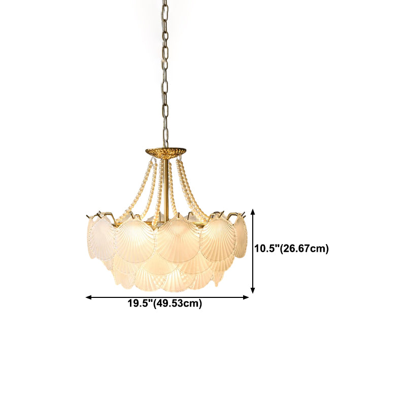 Ceiling Pendant Light Modern Style Glass Hanging Chandelier for Living Room