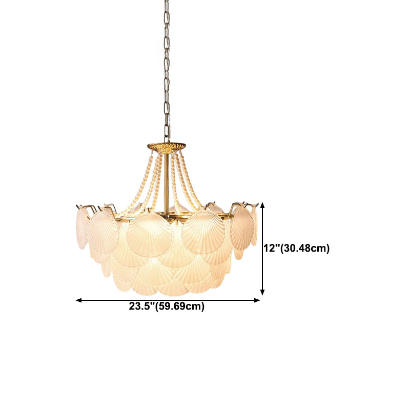 Ceiling Pendant Light Modern Style Glass Hanging Chandelier for Living Room