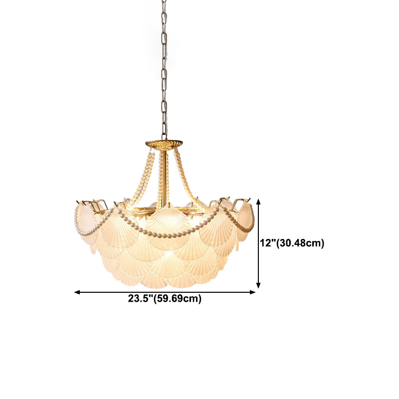 Ceiling Pendant Light Modern Style Glass Hanging Chandelier for Living Room