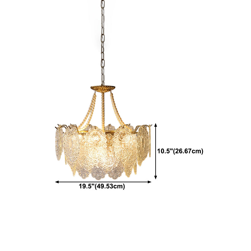 Ceiling Pendant Light Modern Style Glass Hanging Chandelier for Living Room