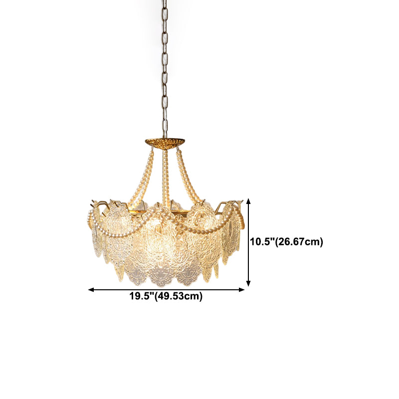 Ceiling Pendant Light Modern Style Glass Hanging Chandelier for Living Room