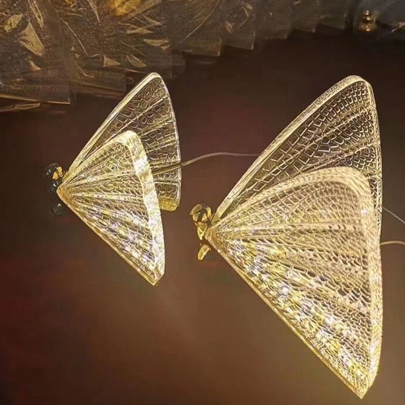 Butterfly Shade Hanging Lighting Modern Style Metal 1 Lights Hanging Lamp for Bedroom