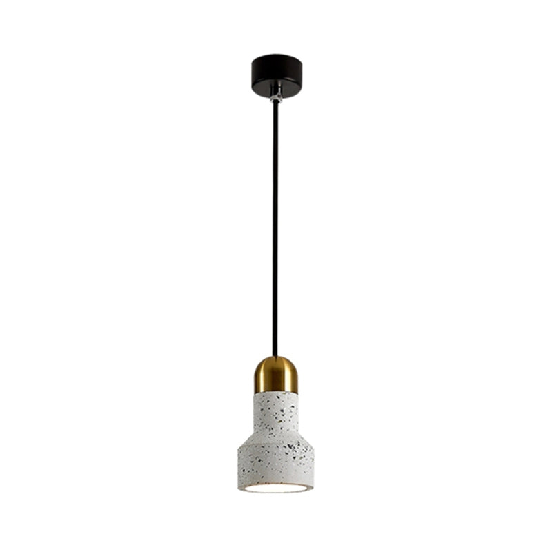 Terrazzo Small Pendant Lamp Nordic Style 1 Head Suspension Light for Dining Room