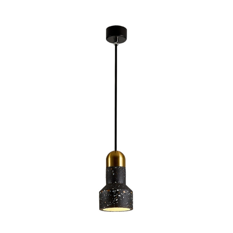 Terrazzo Small Pendant Lamp Nordic Style 1 Head Suspension Light for Dining Room