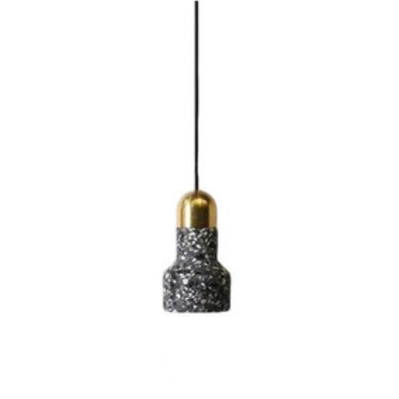 Terrazzo Small Pendant Lamp Nordic Style 1 Head Suspension Light for Dining Room