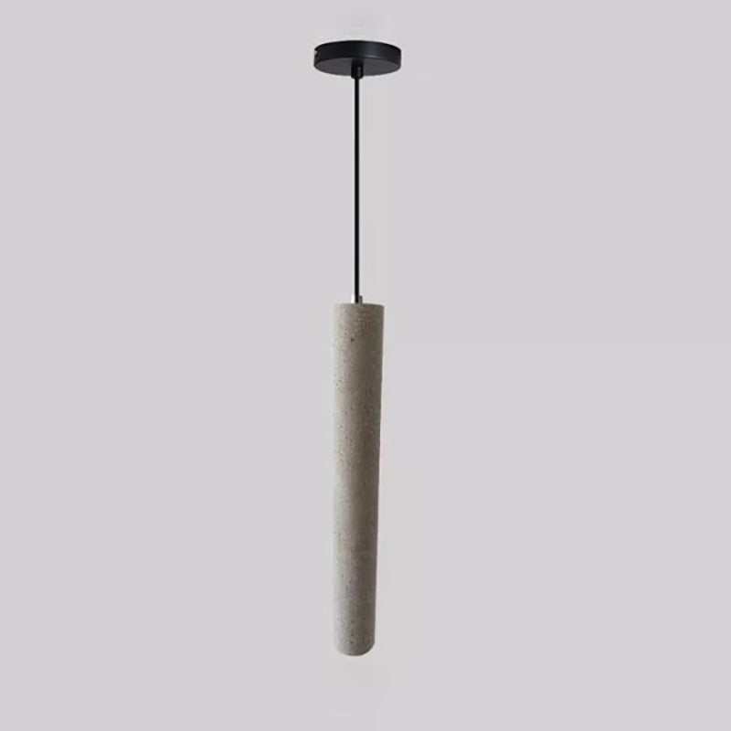 Modern Style Linear Shape Pendant Lighting Cement 1 Light Pendant Light for Dining Room