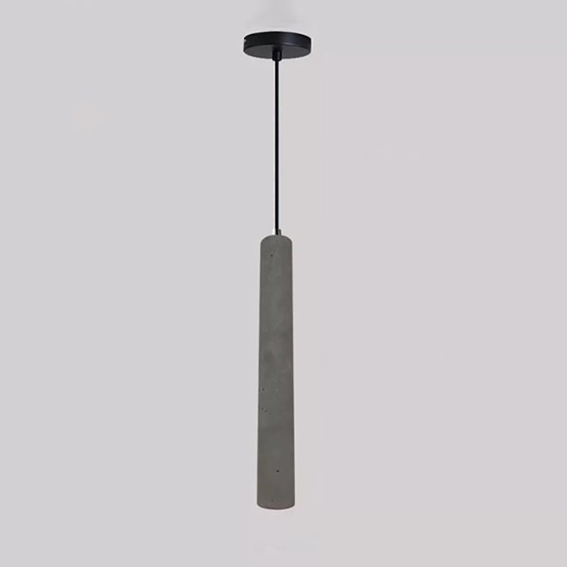 Modern Style Linear Shape Pendant Lighting Cement 1 Light Pendant Light for Dining Room