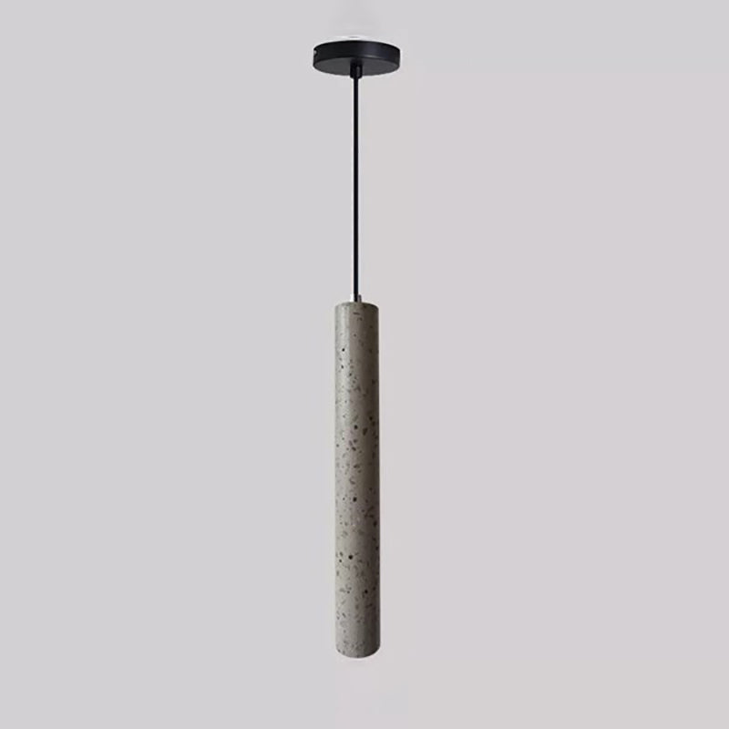 Modern Style Linear Shape Pendant Lighting Cement 1 Light Pendant Light for Dining Room