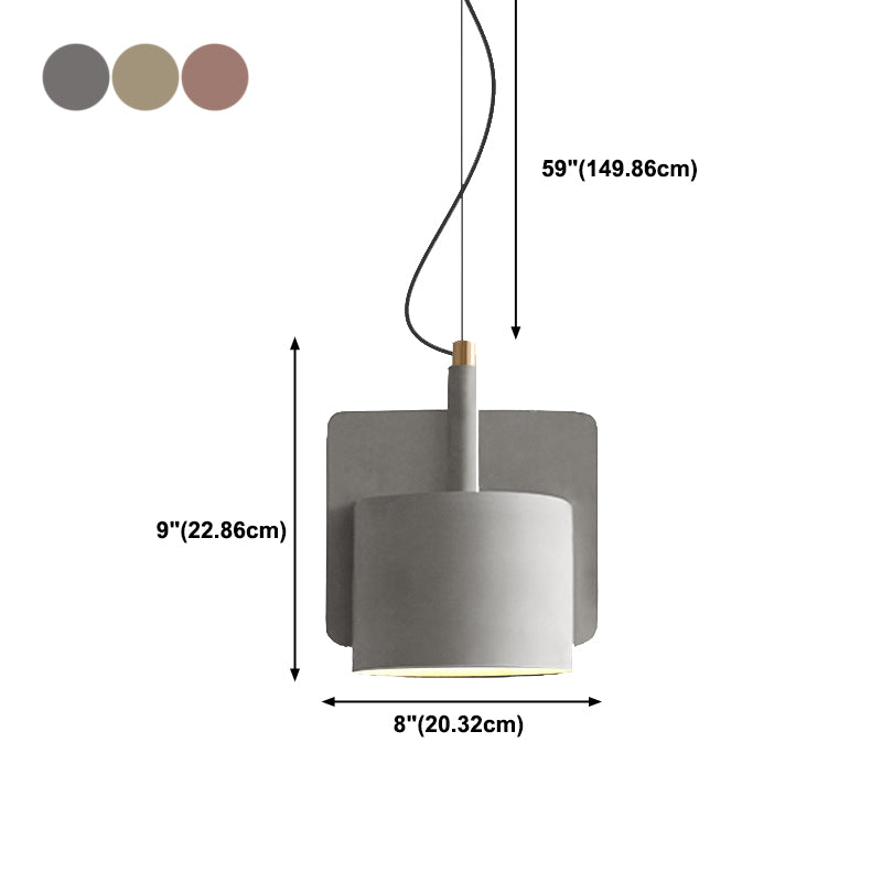 Cement Hanging Pendant Light Nordic Style Suspension Pendant Light