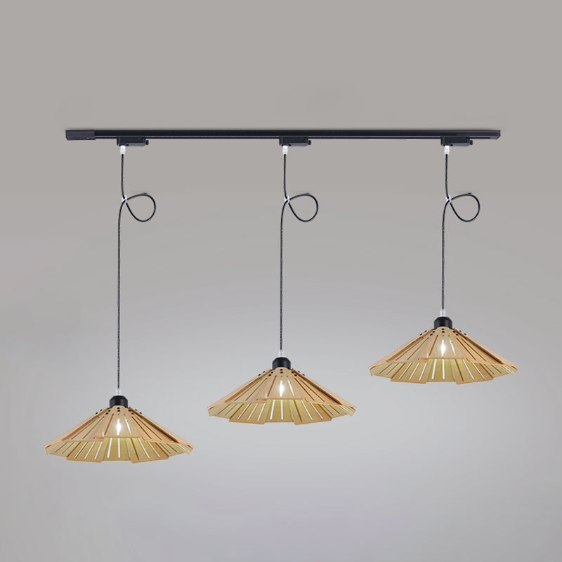 Wood Hanging Pendant Light Modern Style Suspension Pendant Light