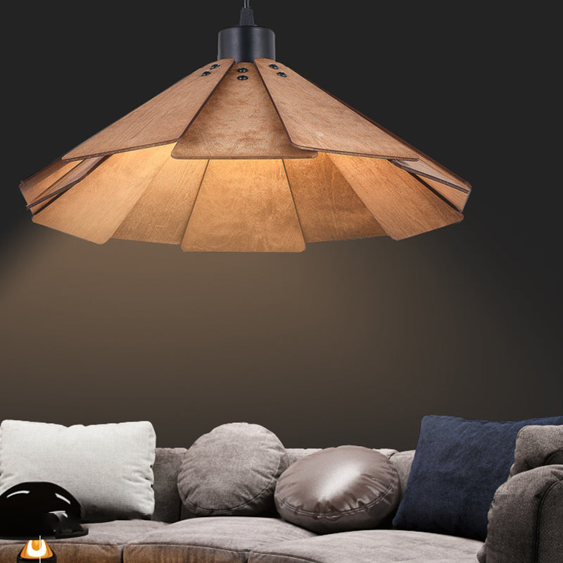 Wood Hanging Pendant Light Modern Style Suspension Pendant Light