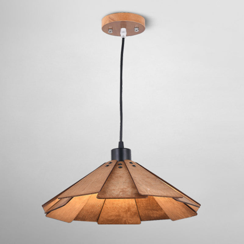 Wood Hanging Pendant Light Modern Style Suspension Pendant Light