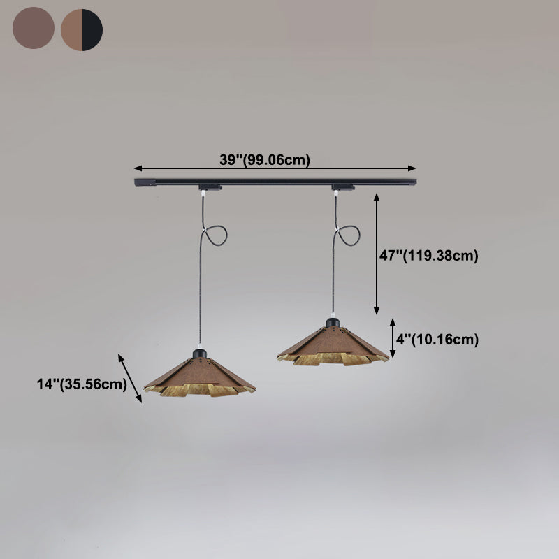 Wood Hanging Pendant Light Modern Style Suspension Pendant Light