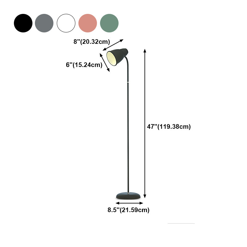 Nordic Style Colorful Floor Lamp Metal 47" High Floor Light for Living Room