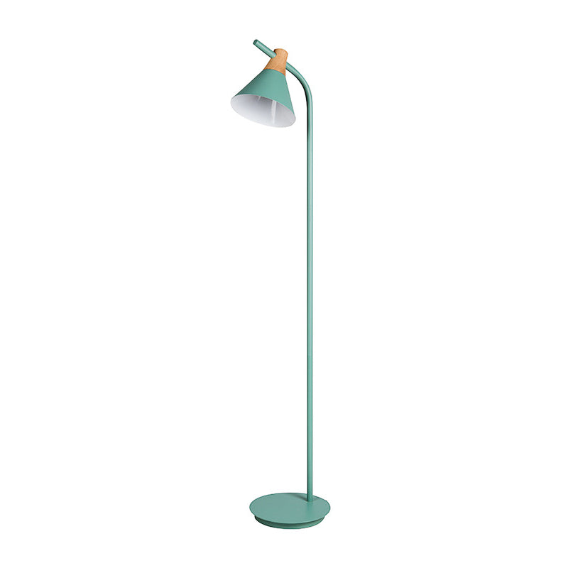 Light de style macaron Light 1-Light Floor Standing avec bois pour le salon