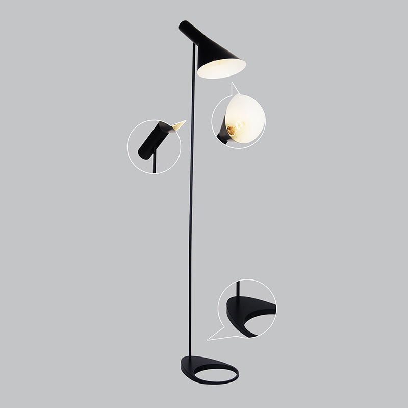 Macaron Floor Light 1 Light Fight Standing Lamp with Metal Shade per soggiorno