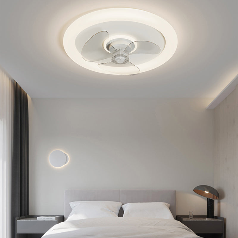 Bedroom Ceiling Fan Light Metal LED Simple Close to Ceiling Lighting