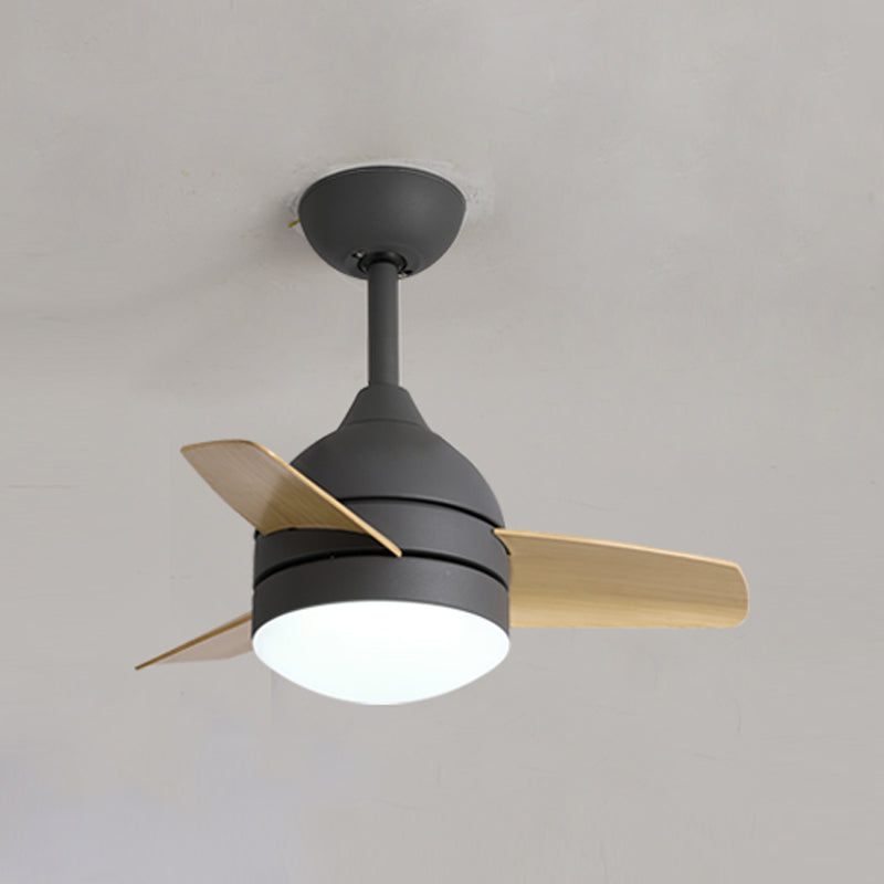 Geometry Ceiling Fan Light Kids Style Metal Single Light LED Flush Light for Bedroom