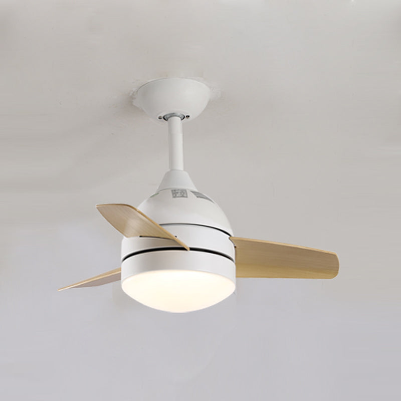 Geometry Ceiling Fan Light Kids Style Metal Single Light LED Flush Light for Bedroom