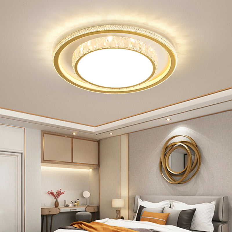 1 Light Geometric Flush Ceiling Light Modern Style Metal Flush Mount Lights