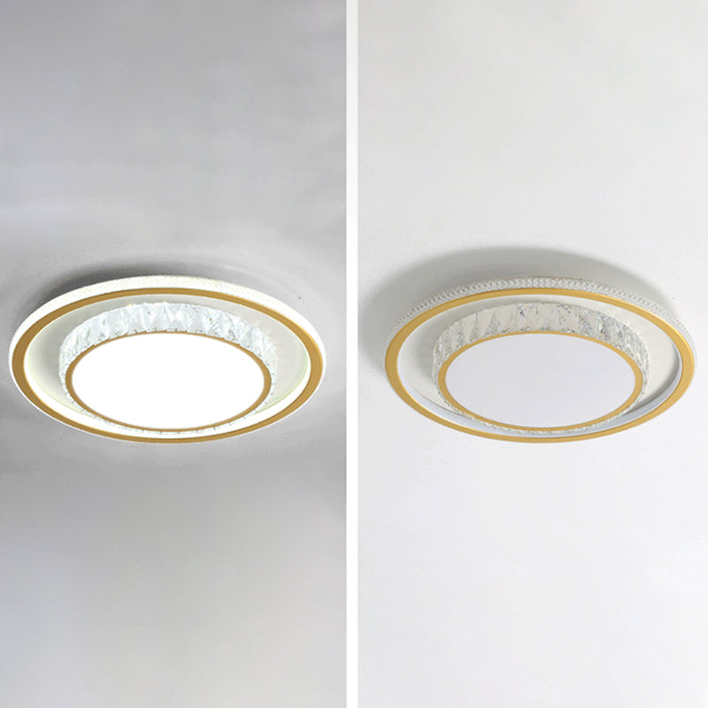 1 Light Geometric Flush Ceiling Light Modern Style Metal Flush Mount Lights