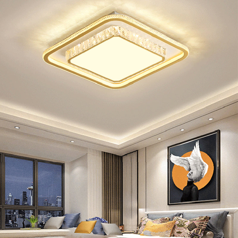 1 Light Geometric Flush Ceiling Light Modern Style Metal Flush Mount Lights