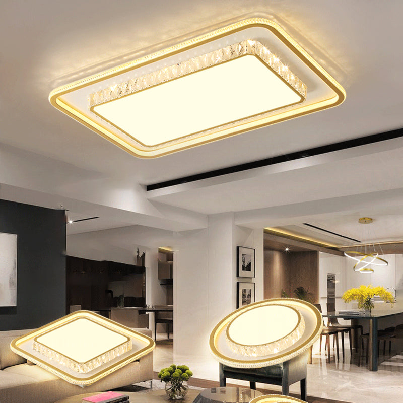 1 Light Geometric Flush Ceiling Light Modern Style Metal Flush Mount Lights