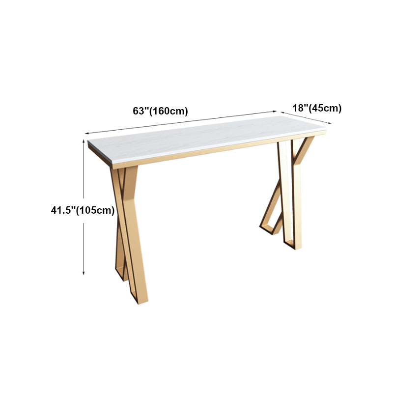 Traditional Luxury Bar Dining Table Rectangle Bar Table with Sled Base