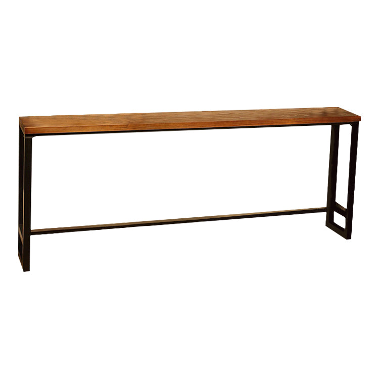 Industrial Style Wood Top Counter Table 42-inch Height Table for Restaurant