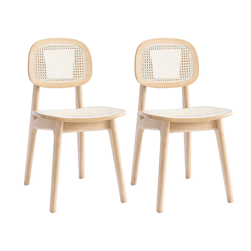 Modern Style Wooden Chair Dining Armless Open Back Chairs for Kitchen