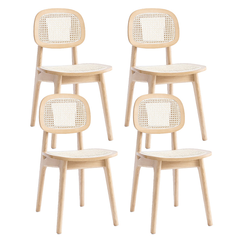 Modern Style Wooden Chair Dining Armless Open Back Chairs for Kitchen