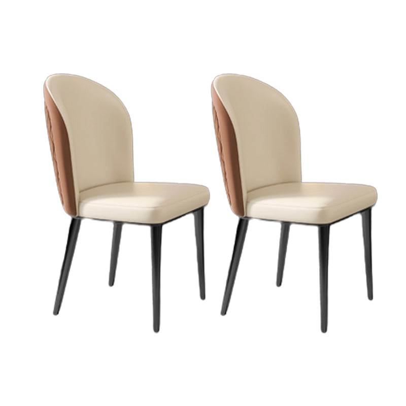 Nordic Glam Style Chair Dining Armless Metal Chairs for Kitchen