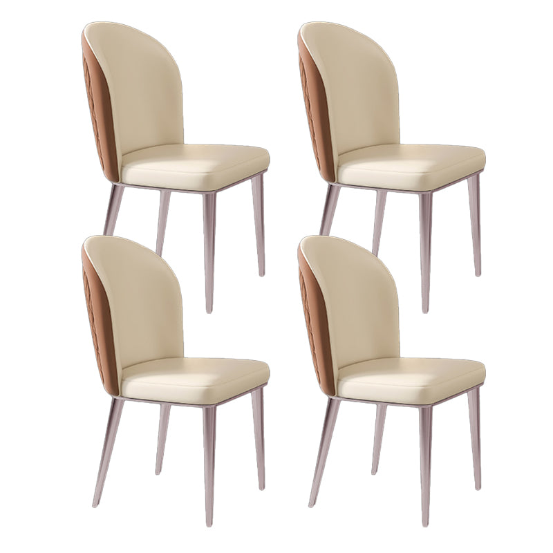 Nordic Glam Style Chair Dining Armless Metal Chairs for Kitchen