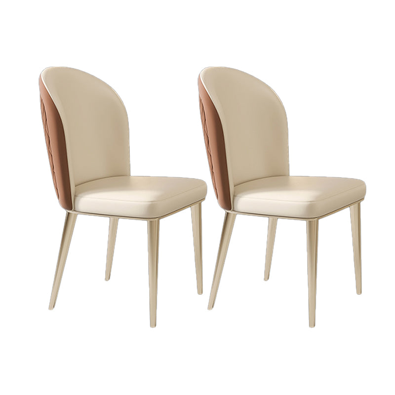 Nordic Glam Style Chair Dining Armless Metal Chairs for Kitchen