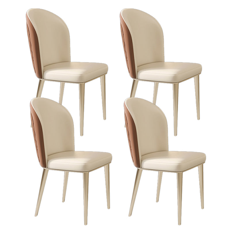 Nordic Glam Style Chair Dining Armless Metal Chairs for Kitchen