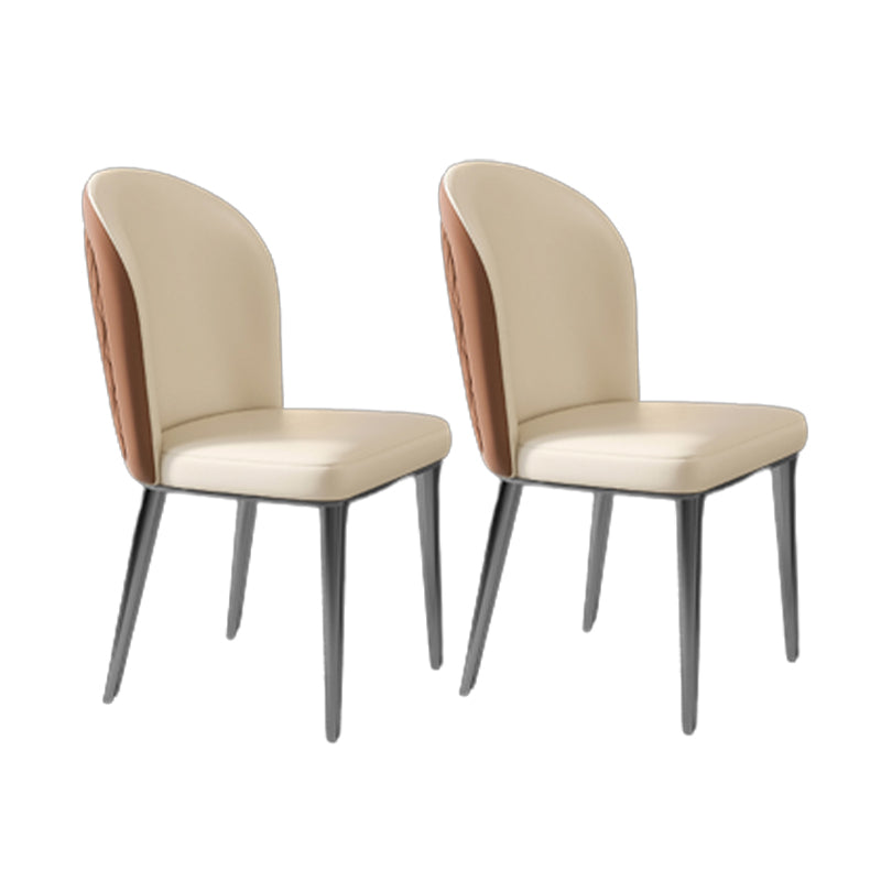 Nordic Glam Style Chair Dining Armless Metal Chairs for Kitchen