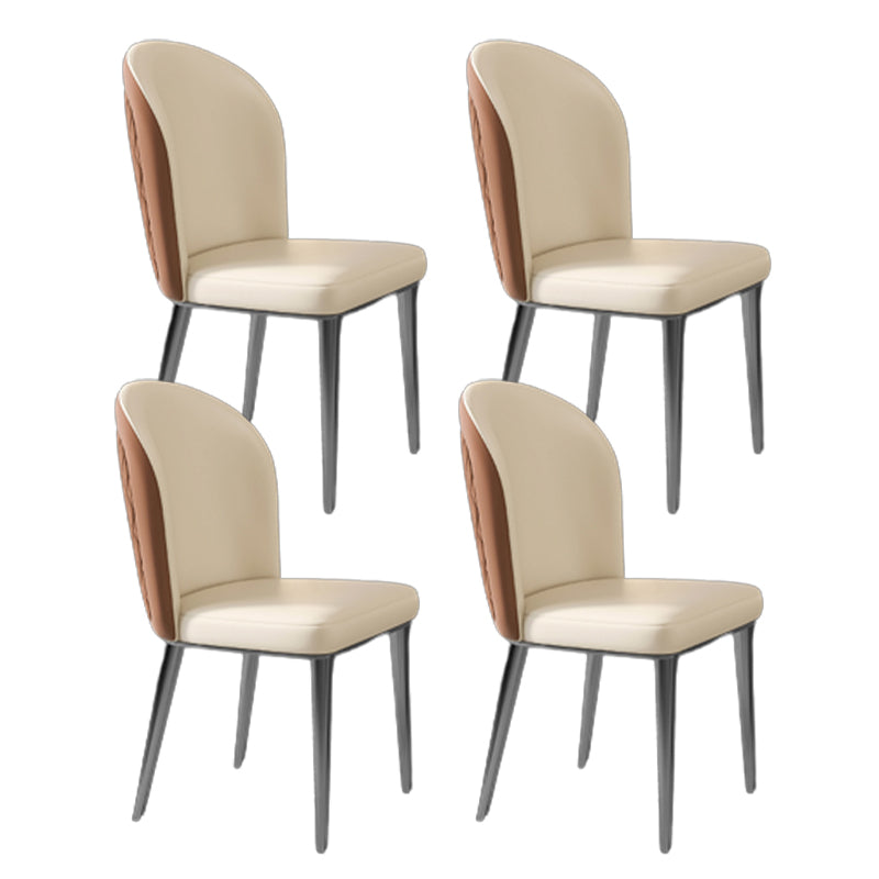 Nordic Glam Style Chair Dining Armless Metal Chairs for Kitchen