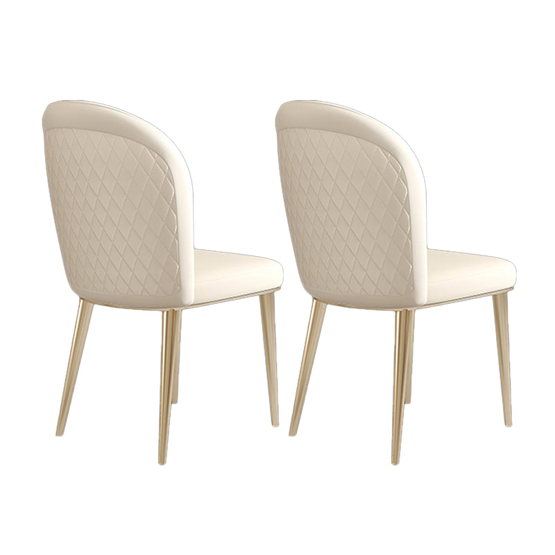 Nordic Glam Style Chair Dining Armless Metal Chairs for Kitchen