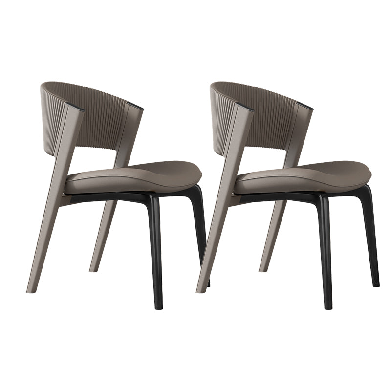 Contemporary Style Open Back Chair Dining Armless Metal Chairs for Kitchen