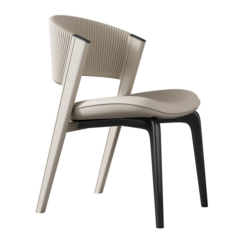 Contemporary Style Open Back Chair Dining Armless Metal Chairs for Kitchen