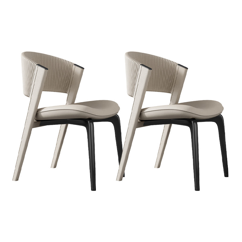 Contemporary Style Open Back Chair Dining Armless Metal Chairs for Kitchen