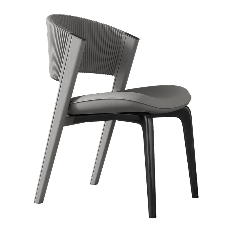 Contemporary Style Open Back Chair Dining Armless Metal Chairs for Kitchen