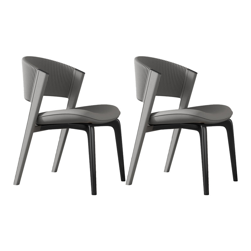 Contemporary Style Open Back Chair Dining Armless Metal Chairs for Kitchen