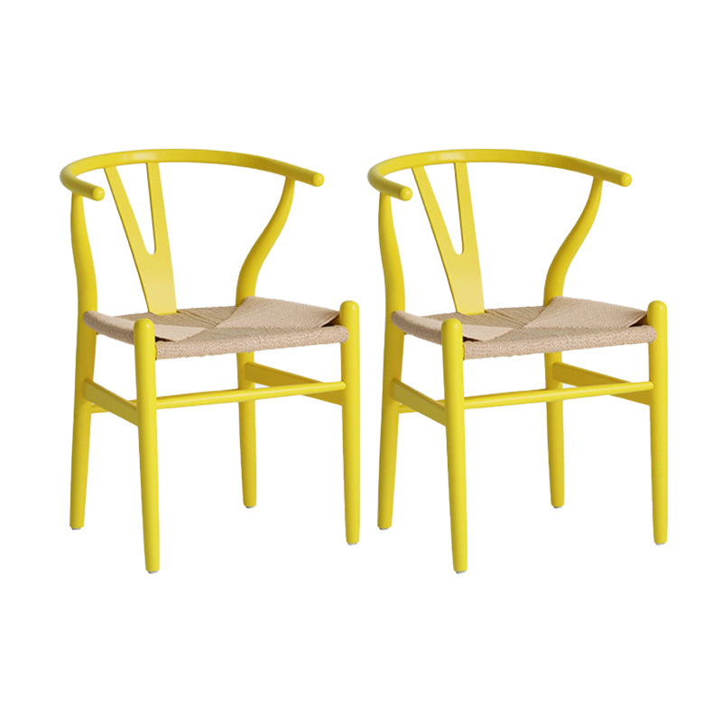 Contemporary Style Chair Dining Armless Wooden Chairs for Kitchen