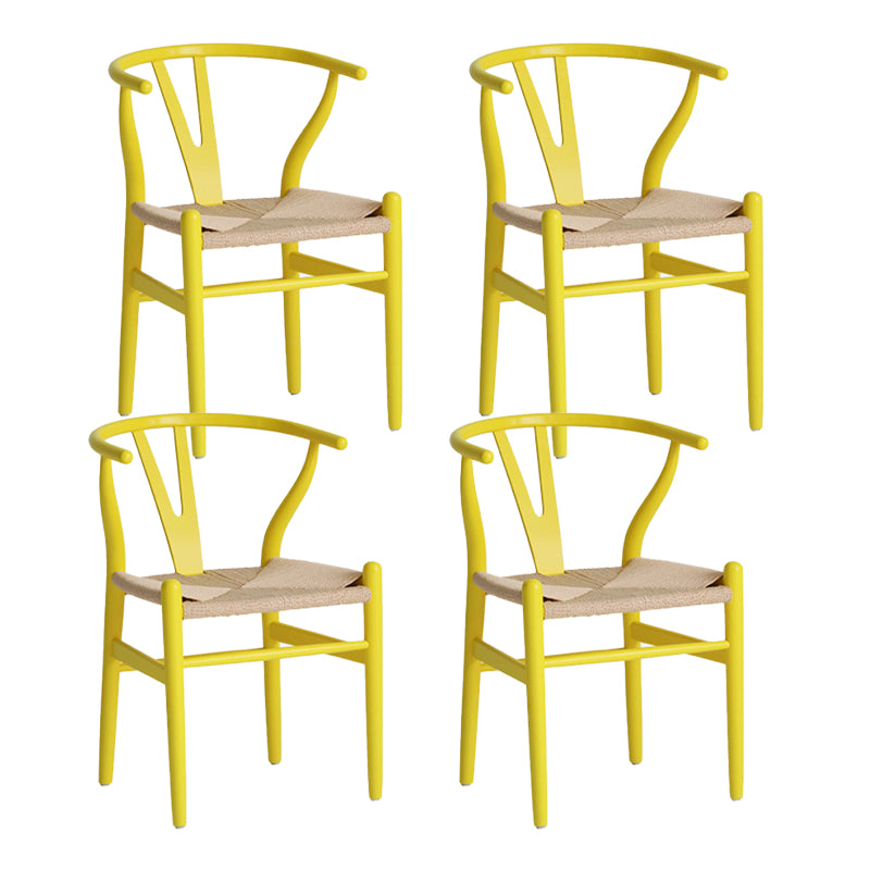 Contemporary Style Chair Dining Armless Wooden Chairs for Kitchen